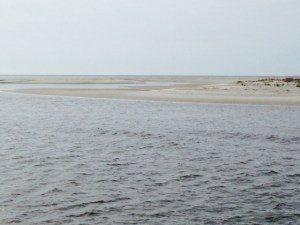Sandy beaches predominate along the barrier islands on the ocean side of the ICW
