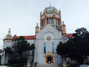 Flagler Memorial Presbyterian Church was build by Henry Flagler in 1889 as a memorial to his daughter and granddaughter, both of whom died during childbirth. He wanted it to be complete by the first anniversary of their death, so he hired 1,000 men, half of worked during the day and the other half all night. It was completed in 361 days. Flagler, his first wife, his daughter, and granddaughter are all entombed in the west wing of the church.