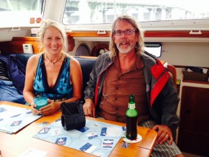 My cousin Steve Dempsey and his girlfriend Lisa live in St. Augustine and came to the boat to share a Happy Hour drink with us. We had a great time exchanging stories, and they both imparted their local knowledge regarding sights to see.