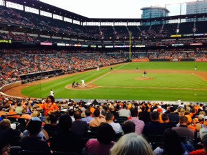 Taking in an evening Orioles game at Camden Yards - the O's beat the Mariners 9-4.