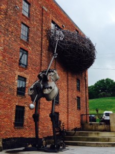 There is a really cool modern sculpture/art museum near the Baltimore harborfront called the American Visionary Museum. They display art that is unusual and unexpected. This is the outside of one of the three buildings.