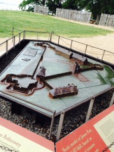 This is a model of the original fort built in 1607