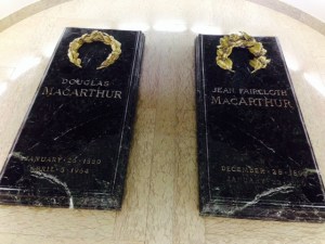 General MacArthur and his wife Jean, who lived to be 102, are laid to rest in the MacArthur Memorial