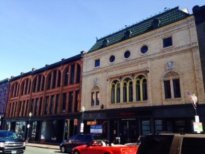 A sample of the beautiful, historic buildings that now house upscale restaurants, shops, and pubs along an active Main Street
