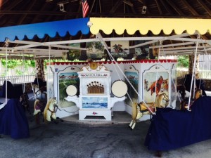 First opened in 1883, the Flying Horse Carousel is the oldest operating suspended-horse carousel in the United States, and is o the National Historic Landmark